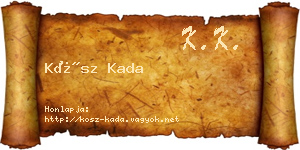 Kósz Kada névjegykártya